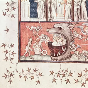 Ms Fr 22912 Fol. 2v Detail of Hell, from The City of God