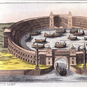 Naumachia, naval combat in an amphitheatre of Rome