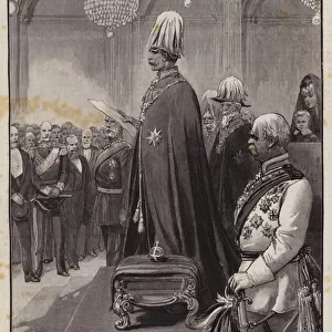 The New German Emperor opening the Reichstag, Berlin (engraving)