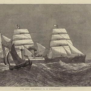 The New Steamship "J C Stevenson"(engraving)