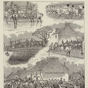 Notes at the Sham Fight at Yoker, on the Clyde, near Glasgow (engraving)