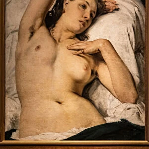 Nude of Woman (Resting Model), 1850-60 (oil on canvas)