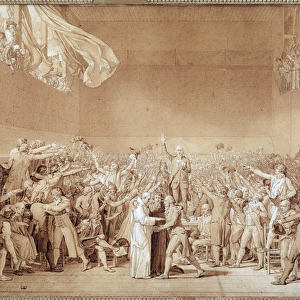 The oath of the Tennis Court (preparatory drawing, 1789)