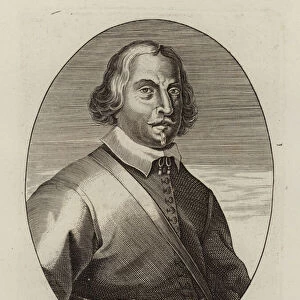 Oliver Cromwell, Parliamentarian general in the English Civil War and Lord Protector of the Commonwealth (engraving)