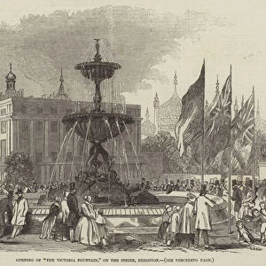 Opening of "The Victoria Fountain, "on the Steine, Brighton (engraving)