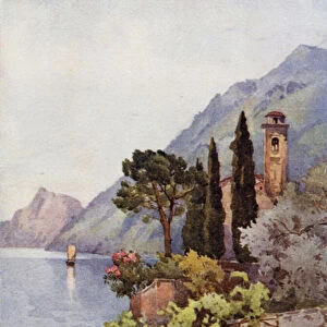 Oria, Lago di Lugano (colour litho)