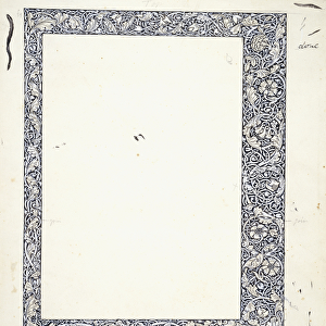 Original drawing for a full-page border, 1892-1895 (indian ink over pencil