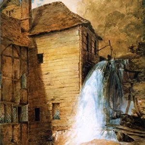 PD. 29-1953 An Overshot Mill, c. 1802-3 (w / c and pencil on paper)