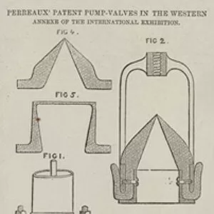 Perreaux Patent Pump-Valves in the Western Annexe of the International Exhibition (engraving)