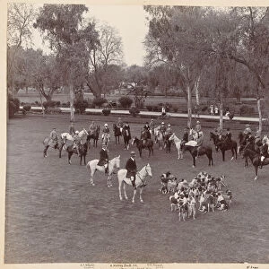 The Peshawar Vale Hunt, 1896 circa (b / w photo)