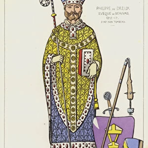 Philippe de Dreux (colour litho)
