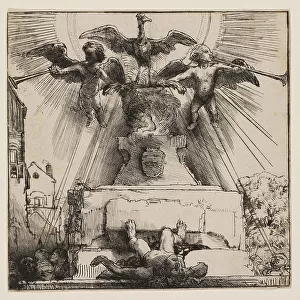 The Phoenix or The Statue Overthrown, 1658 (etching and drypoint on ivory laid paper)