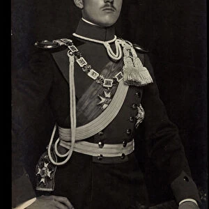 Photo Ak Duke Franz Josef of Austria, uniform, badge, sash (b / w photo)