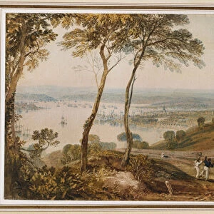 Plymouth Dock, from near Mount Edgecumbe (w / c on paper)