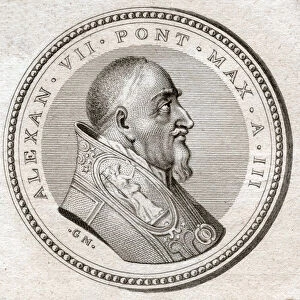 Pope Alexander VII. (engraving, 17th century)