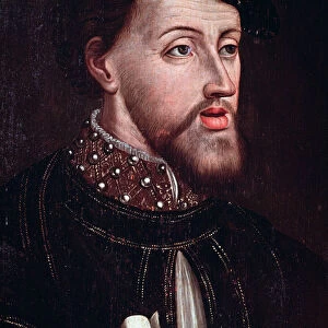 Portrait of Emperor Charles V (1500-1558) Detail Anonymous painting of the French School