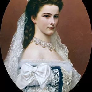 Portrait of Empress Elisabeth of Austria (Sissi) (1837 - 1898) (painting)