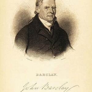 Portrait of John Barclay, Scottish comparative anatomist. 1841 (engraving)