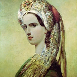 Portrait of Rachel (1821-58) (oil on canvas)