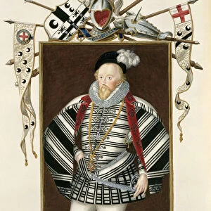 Portrait of Sir Henry Lee (1530-1610) from Memoirs of the Court of Queen