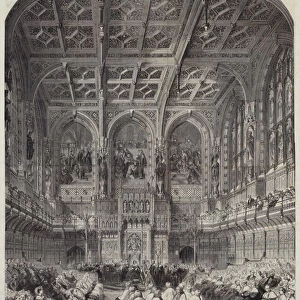 Queen Victoria opening her Seventh Parliament, Tuesday, 6 February 1866 (engraving)