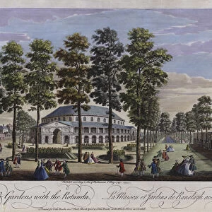 Ranelagh House and Gardens with the Rotunda, London, 1745 (coloured engraving)