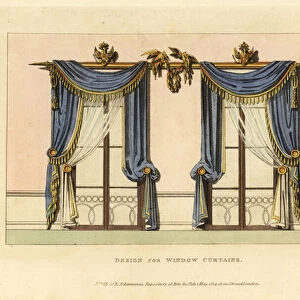 Regency era window curtains