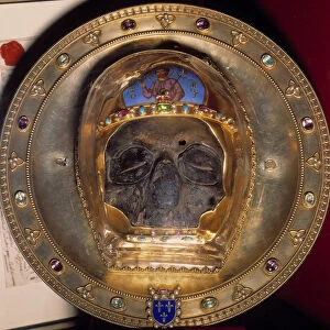 Relic: skull of St. John the Baptist brought back in 1206 from the Fourth Crusade to