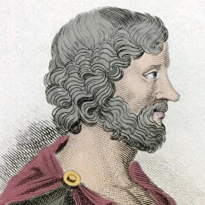 Representation of Aristippe of Cyrene (435-356 BC) Greek philosopher disciple of Socrates