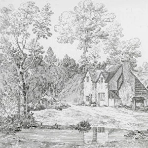 The Residence of Thomas Elwood, the Friend of Milton, Chalfont St Giles, Buckinghamshire (engraving)