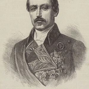 The Revolution in Spain, Marshal Serrano, Duke de la Torre (engraving)
