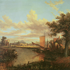 The River Yare with a distant view of Norwich, c. 1840