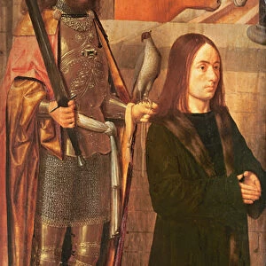 Saint Hubert and donor (oil on panel) (see also 404573 and 404575)