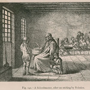 A Schoolmaster, after an etching by Boissieu (engraving)