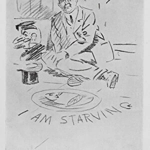 Self-portrait of English caricaturist Leonard Raven-Hill (litho)