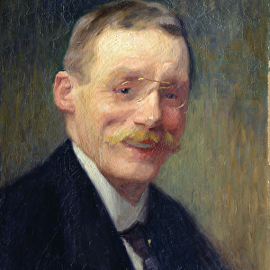 Self portrait, Smiling (oil on canvas)