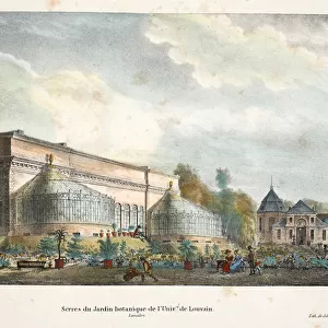 Serres du Jardin botanique de l Univ de Louvain, c. 1895 (photochrom)