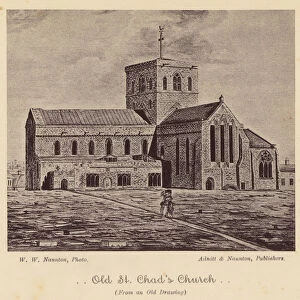 Shrewsbury: Old St Chads Church (litho)