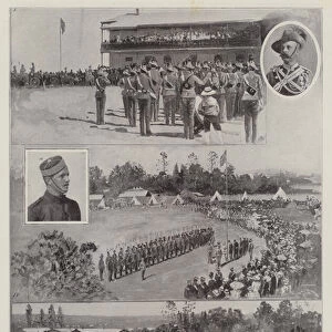 Sons of the Empire, Departure of New South Wales Lancers from Parramatta for Training at Aldershot (litho)