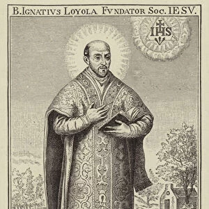 St Ignatius Loyola, Founder of the Society of Jesus (engraving)