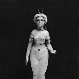 Statuette of a female nude, front view, 3rd-2nd century BC (alabaster