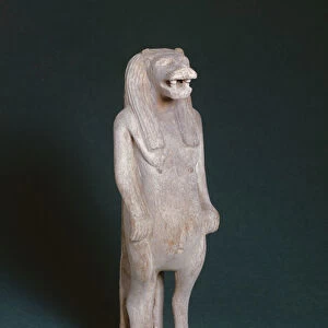 Statuette of Taweret, goddess of marriage and child-rearing, 2nd-1st century BC (wood)