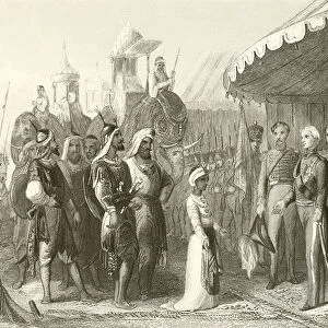 Submission of the Maharajah Dhuleep Singh to Sir Henry Hardinge (engraving)