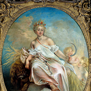 Summer Allegory of the Seasons, a young woman holding a sickle in his hand