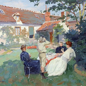 Teatime (oil on canvas)