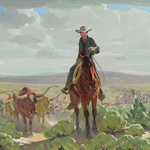 Texas of Old, c. 1930 (oil on canvas)