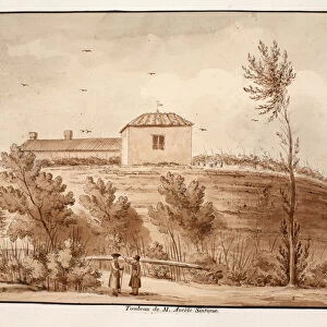Tomb of Marcus Aurelius Sintoma, 1833 (etching with brown wash)