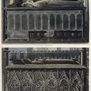 The Tombs of Queen Philippa and Queen Eleanor, plate 51 from Westminster Abbey