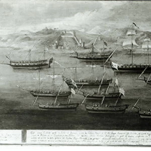 The Venetian fleet led by Captain Ivanovich da Dabrota against Turkish Pirates at Durazzo