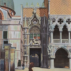 Venezia, Porta della Carta (coloured photo)